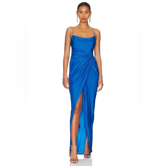 GAUGE81 Lapis Blue Shiroi Long Dress Size Medium $730 - Picture 1 of 11